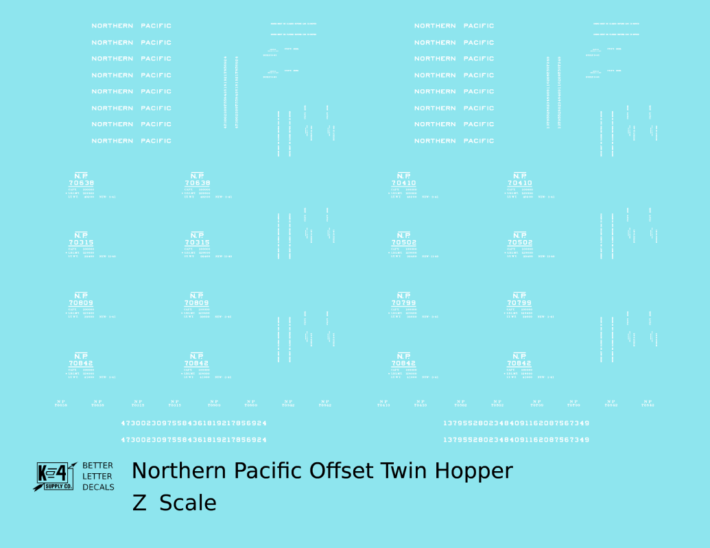 Northern Pacific Offset Twin Hopper White