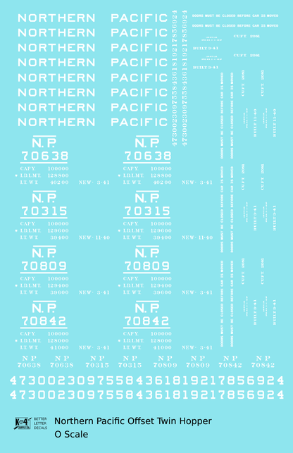 Northern Pacific Offset Twin Hopper White