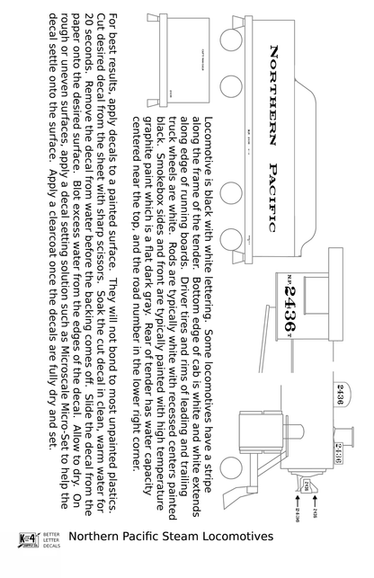 Northern Pacific Steam Locomotive White
