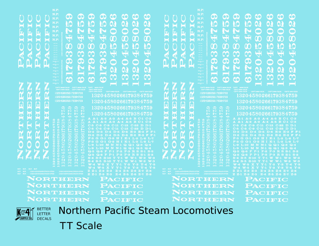Northern Pacific Steam Locomotive White