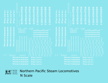 Northern Pacific Steam Locomotive White