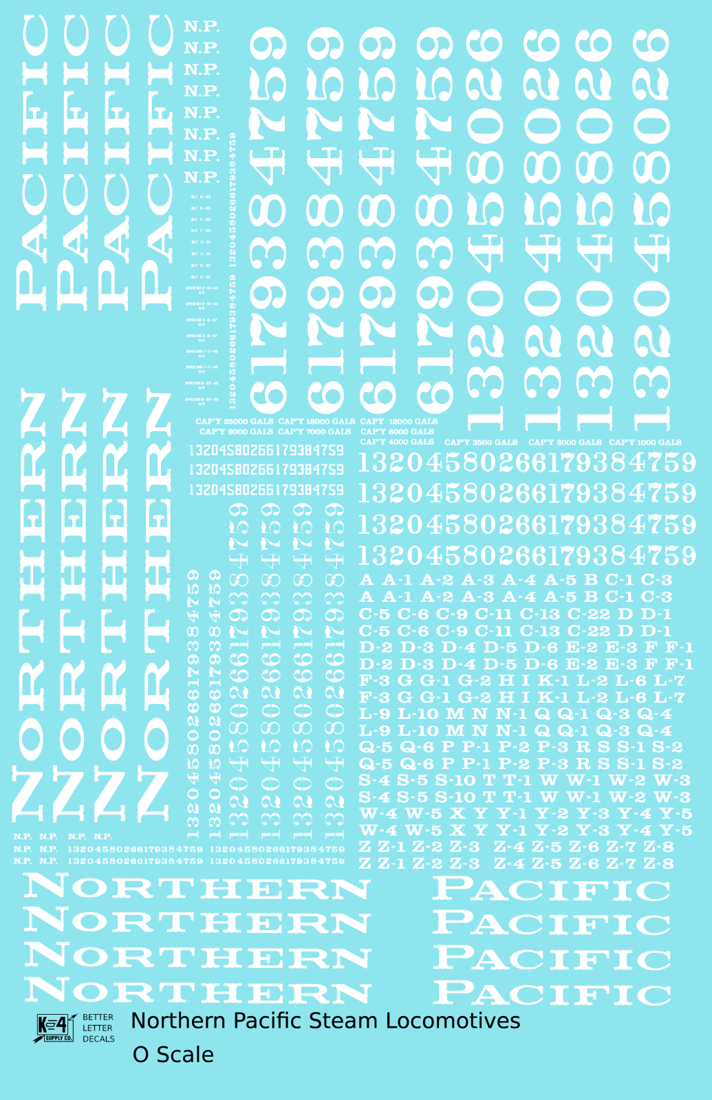 Northern Pacific Steam Locomotive White
