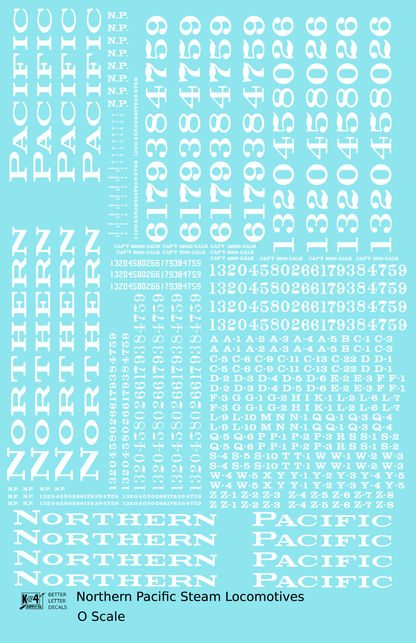 Northern Pacific Steam Locomotive White