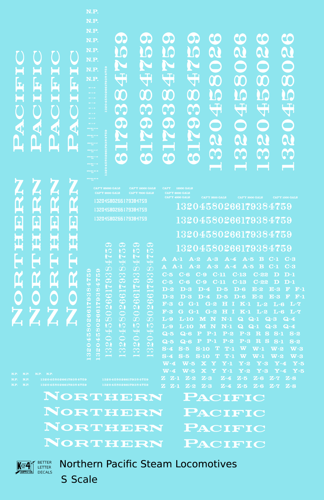 Northern Pacific Steam Locomotive White