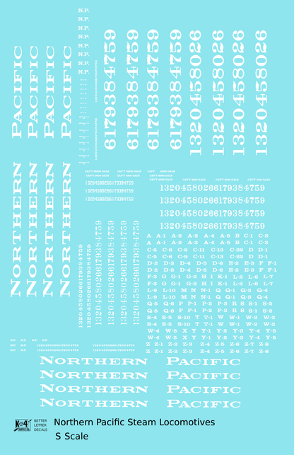 Northern Pacific Steam Locomotive White
