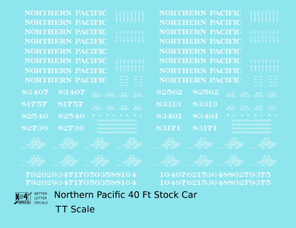 Northern Pacific 40 Ft Stock Car White