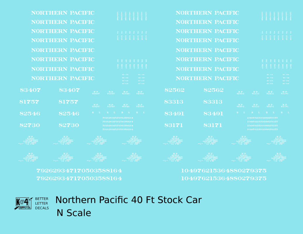 Northern Pacific 40 Ft Stock Car White