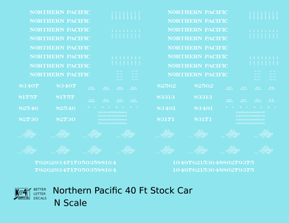 Northern Pacific 40 Ft Stock Car White