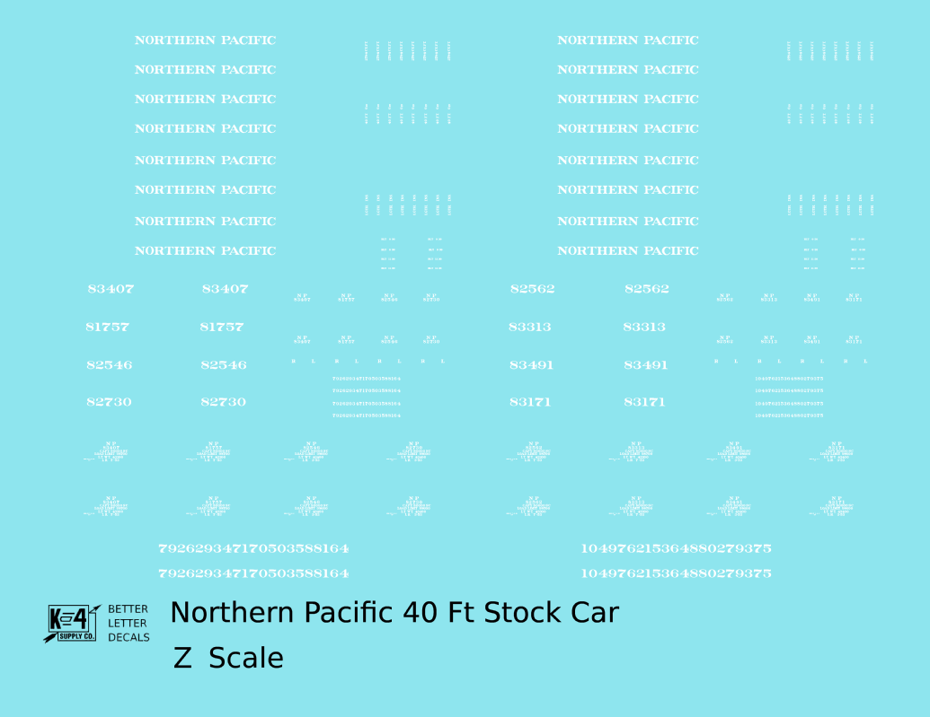 Northern Pacific 40 Ft Stock Car White