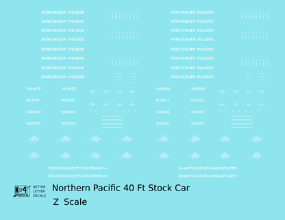 Northern Pacific 40 Ft Stock Car White