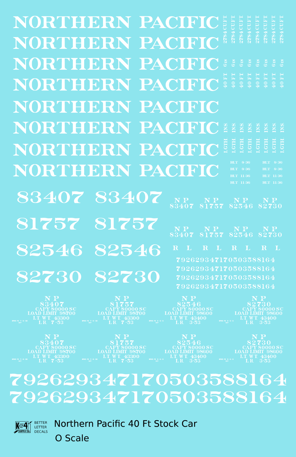 Northern Pacific 40 Ft Stock Car White
