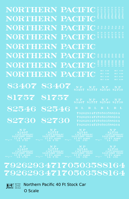 Northern Pacific 40 Ft Stock Car White