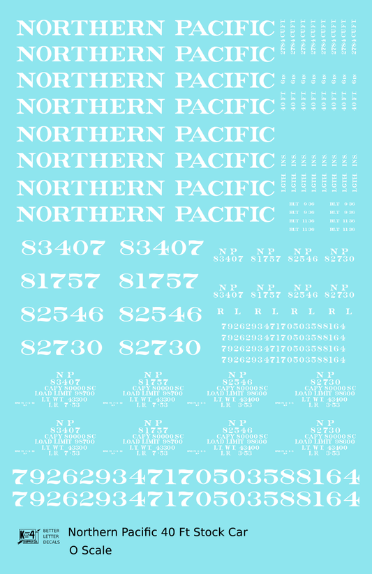 Northern Pacific 40 Ft Stock Car White