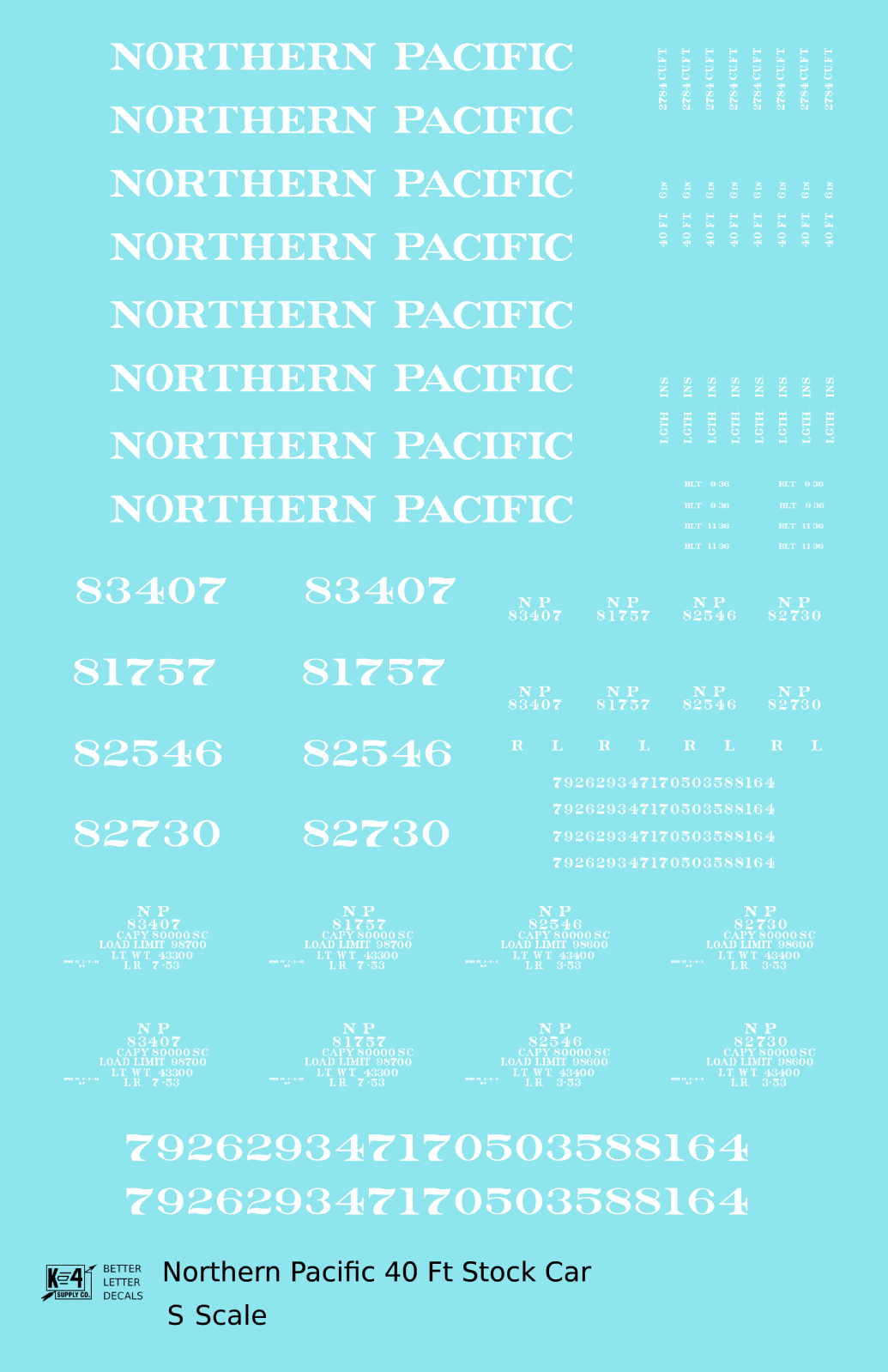 Northern Pacific 40 Ft Stock Car White