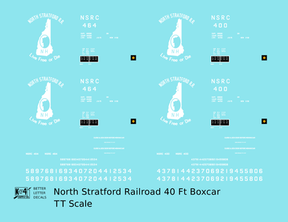 North Stratford Railroad 40 Ft Boxcar White New Hampshire