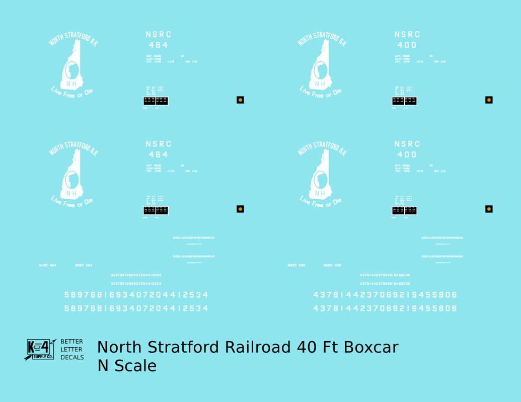 North Stratford Railroad 40 Ft Boxcar White New Hampshire