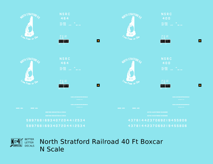 North Stratford Railroad 40 Ft Boxcar White New Hampshire