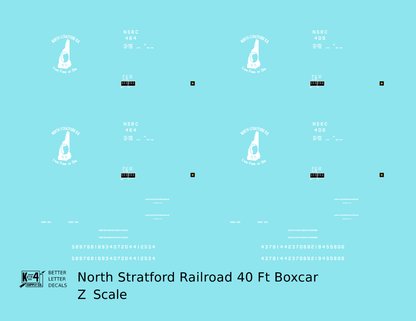 North Stratford Railroad 40 Ft Boxcar White New Hampshire