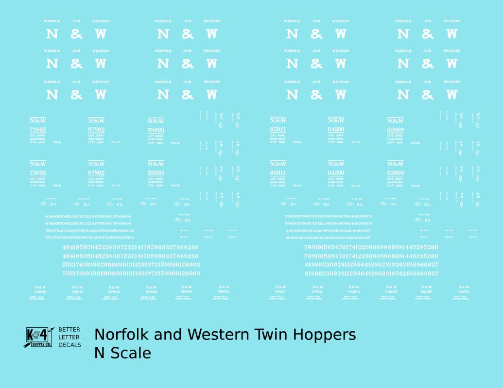 Norfolk and Western Ribbed Twin Hopper White