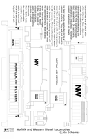 Norfolk and Western Diesel Locomotive White Late Scheme - Decal