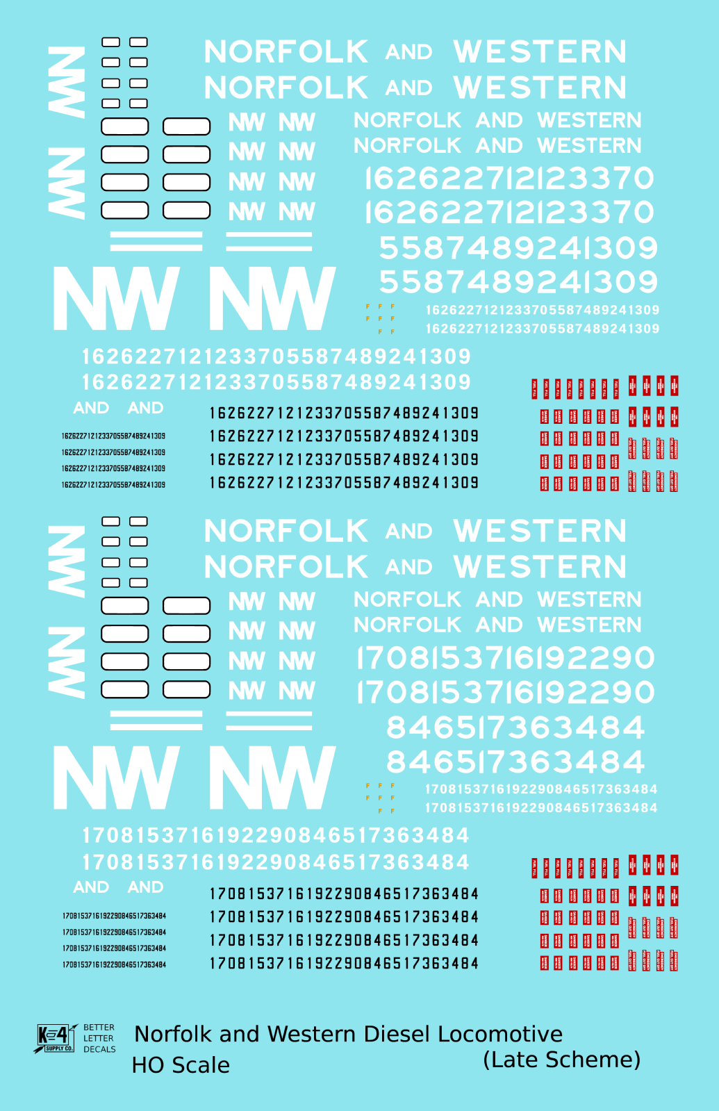 Norfolk and Western Diesel Locomotive White Late Scheme