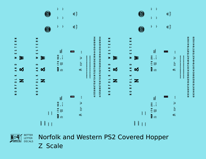 Norfolk and Western PS2-CD Covered Hopper Black