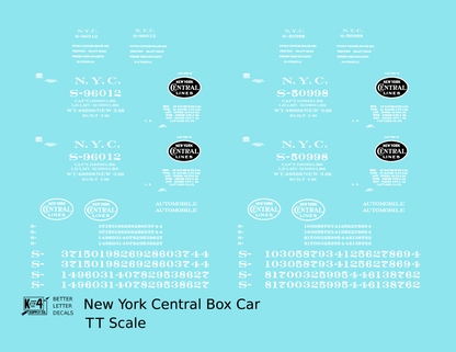 New York Central 40 Ft Boxcar White