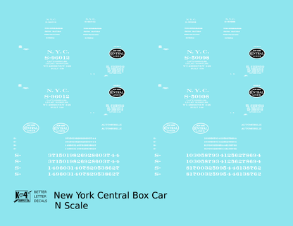 New York Central 40 Ft Boxcar White