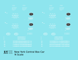 New York Central 40 Ft Boxcar White