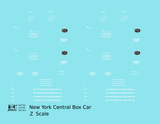 New York Central 40 Ft Boxcar White