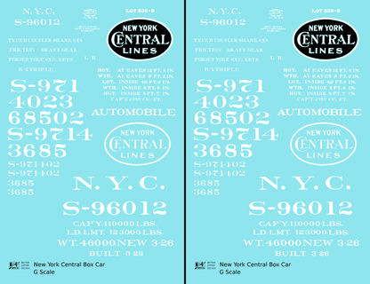 New York Central 40 Ft Boxcar White