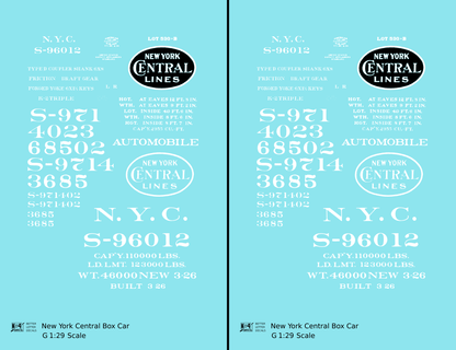New York Central 40 Ft Boxcar White