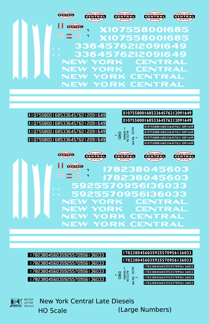 New York Central Cigar Band Diesel White Big Numbers