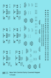 New York Central Covered Hopper Black NYC-Built - Decal - Choose Scale