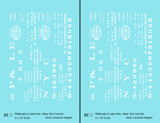 New York Central Covered Hopper White NYC-Built - Decal - Choose Scale