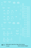 New York Central Covered Hopper White NYC-Built - Decal - Choose Scale