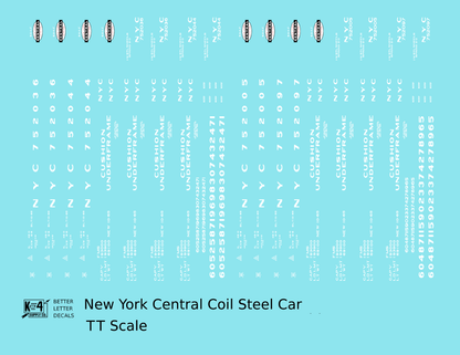 New York Central Coil Steel Car White NYC