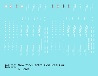 New York Central Coil Steel Car White NYC