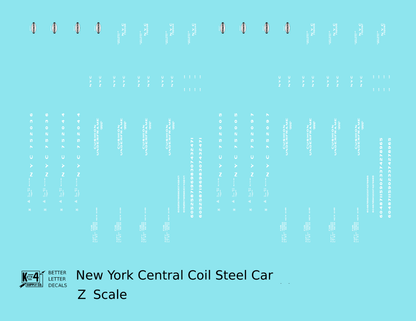 New York Central Coil Steel Car White NYC