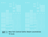 New York Central Gothic Steam Locomotive White