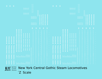 New York Central Gothic Steam Locomotive White
