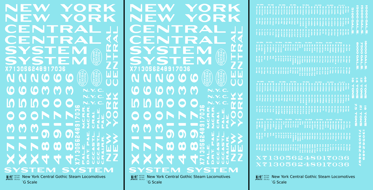 New York Central Gothic Steam Locomotive White