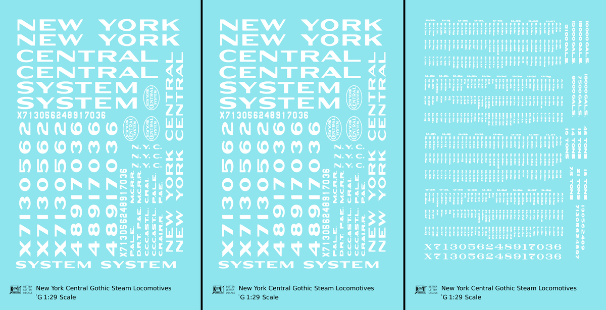 New York Central Gothic Steam Locomotive White