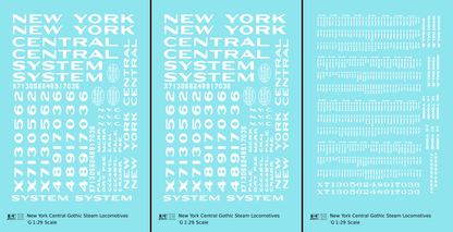 New York Central Gothic Steam Locomotive White