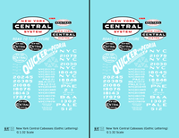 New York Central Peoria and Eastern P&LE B&A Caboose White Gothic Lettering
