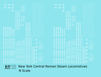 New York Central Roman Steam Locomotive White