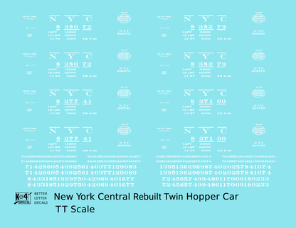 New York Central System Rebuilt Twin Hopper White