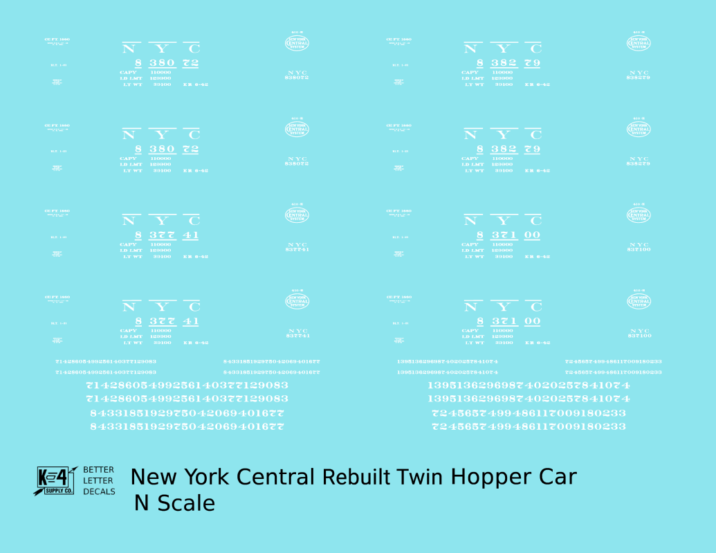 New York Central System Rebuilt Twin Hopper White
