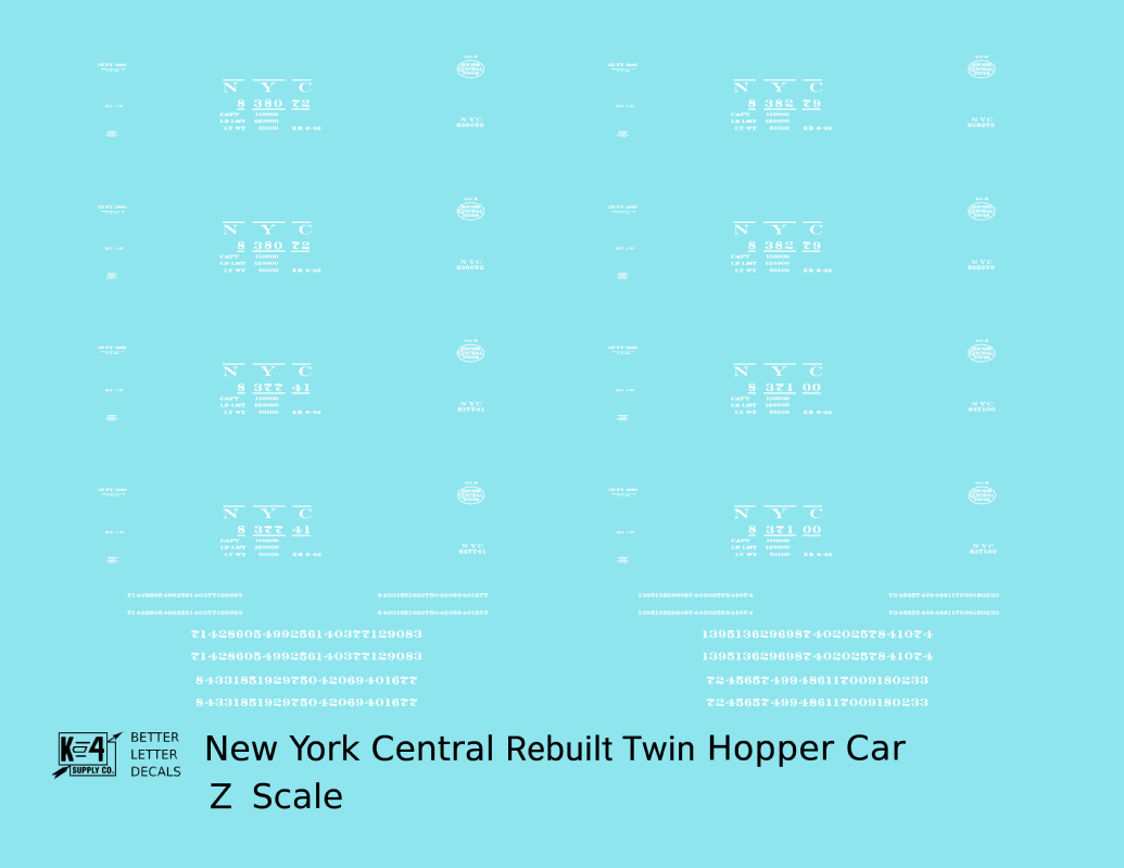 New York Central System Rebuilt Twin Hopper White