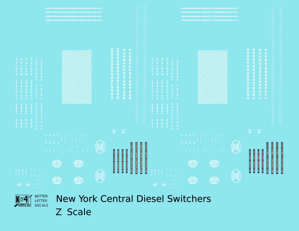 New York Central Diesel Switcher Locomotive White